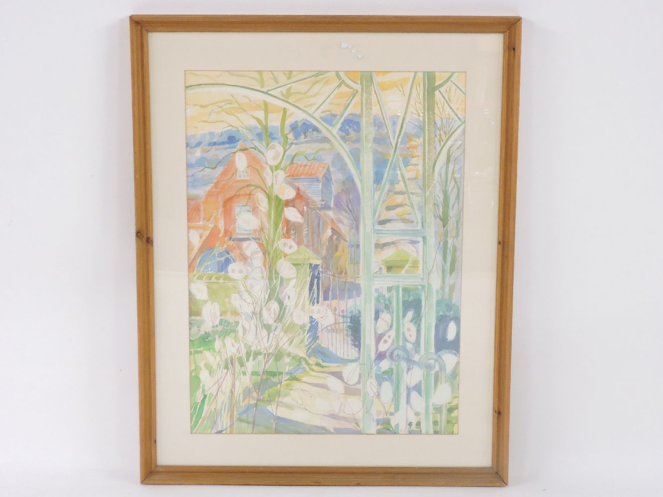 Elizabeth Jane Lloyd (1928-1995)THROUGH THE GARDEN GATE IN SUMMERSigned l.r., watercolour74 x 54cm