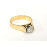 An 18ct gold diamond ring, approximately 0.25ct, size L½