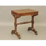 An Edwards & Roberts mahogany side table, stamped to the top drawer, 66cm wide