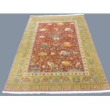 An Indian Farahan hand knotted rug, 2.03 x 2.59m
