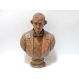 A terracotta bust of Disraeli, inscribed 'G, 1880'
