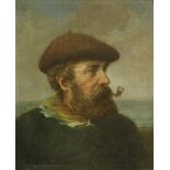 Attributed to David W Haddon (fl.1884-1914)A FISHERMAN SMOKING A PIPE;A MAN WITH A GLASS OF BEERTwo,