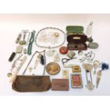 Costume jewellery, penknife, whistle, etc