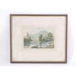 Alfred Vickers JrCATTLE WATERINGAquatint, signed and dated 1869 l.l.14 x 20cm