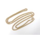 A 9ct gold baby belcher chain necklace, 7.5g