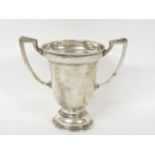 A silver trophy cup, Goldsmiths' and Silversmiths' Company, London 1931, 17cm high, 11oz