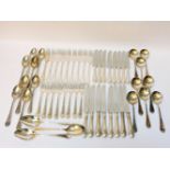 A Mappin & Webb silver plated cutlery set