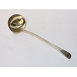 A Georgian silver ladle, marks for London 1795, maker's mark of GSWF for George Smith & William