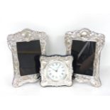 A pair of modern silver front photograph frames, with embossed Art Nouveau 'Classic Nouveau', and
