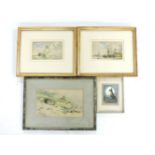 After George ChambersMARITIME VIEWSA pair, unsigned, watercolour8 x 14cm each;RABBITSSigned