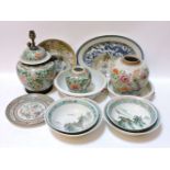 A quantity of 19th century and later Chinese ceramics, to include jars, bowls, dishes, etc