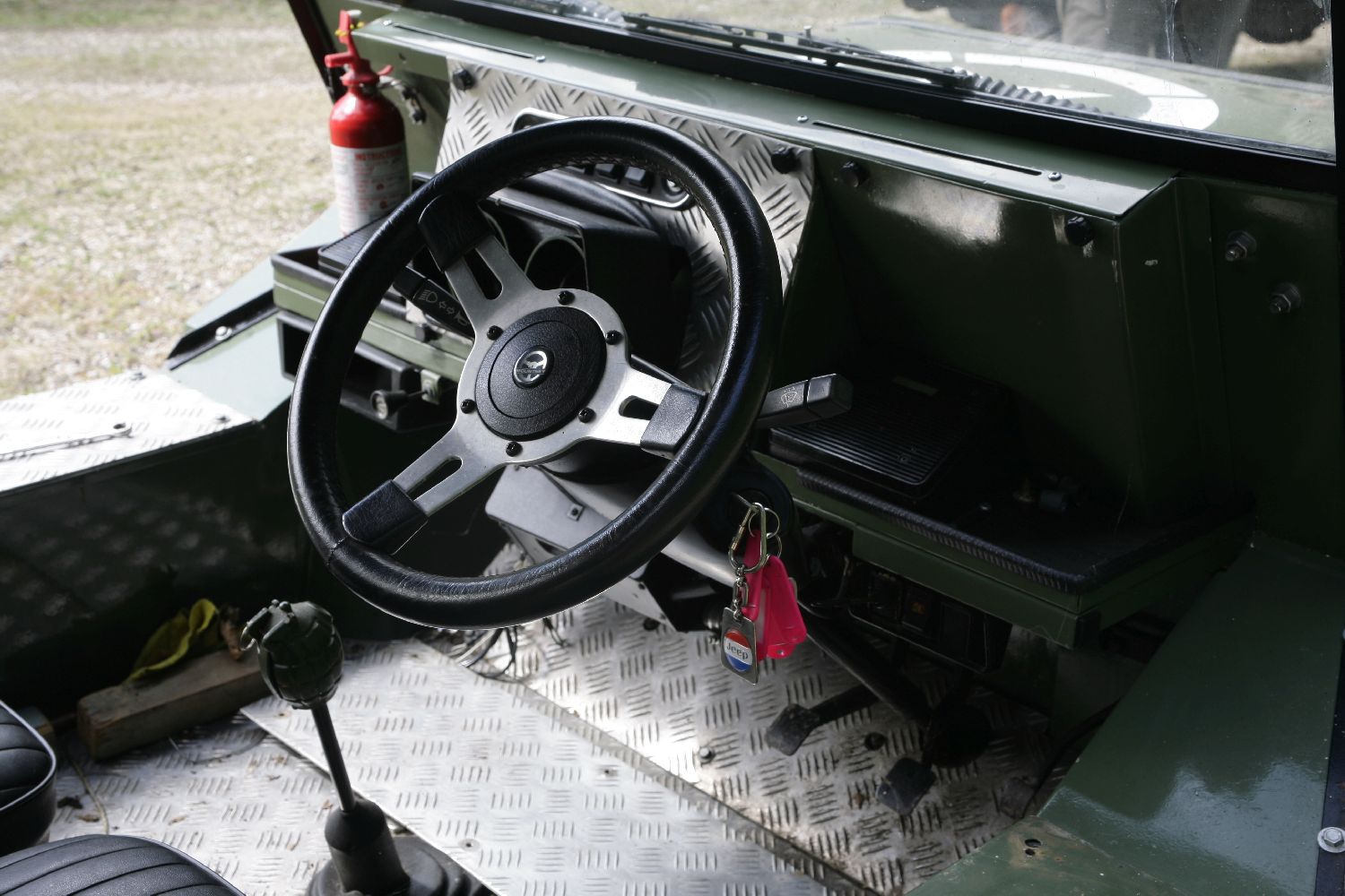 An Anderson kit car,originally registered as a 1966 Morris Mini convertible, with green army livery, - Image 4 of 10