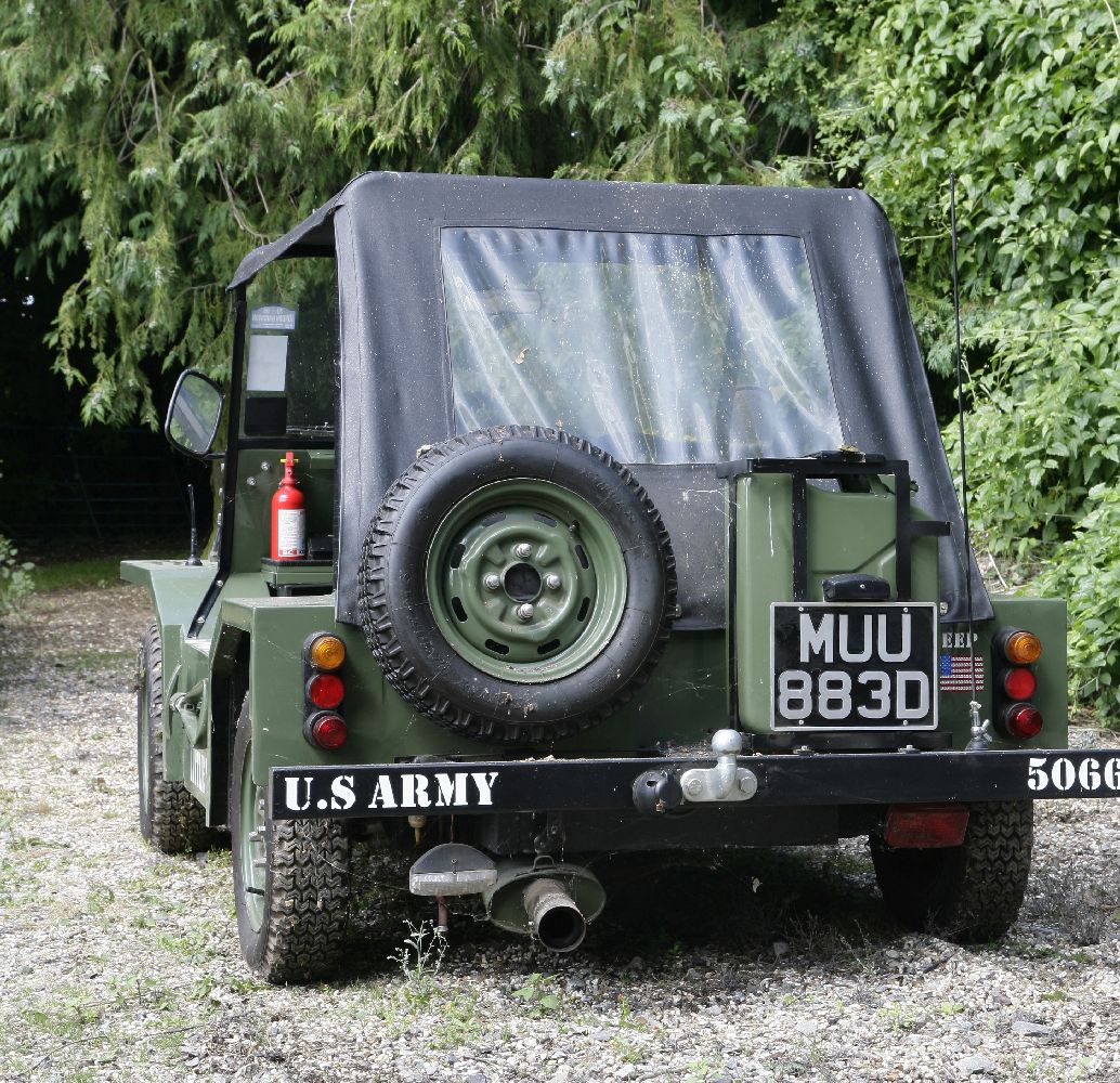 An Anderson kit car,originally registered as a 1966 Morris Mini convertible, with green army livery, - Image 5 of 10