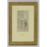 SHEPARD, Ernest Howard (1879-1976):Sketch of a view of a buildingPencil 17.5 x 10cm, framed