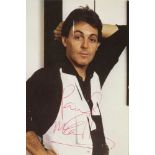 McCARTNEY, Paul:A signed colour photograph,Half length in relaxed pose