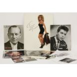 SINGERS AND ACTORS:Signed photographs, etc.,Including: David Bowie, Tina Turner, Cliff Richards,