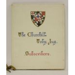 CHURCHILL, Winston:Toby Jug: Original manuscript subscribers' book for the Churchill Toby Jug,