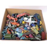 A large quantity of play worn die cast model vehicles, to include Matchbox, Schuco, dinky, Corgi