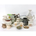 A quantity of mixed ceramics, to include dinner wares and jugs