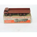A Dinky Supertoys No 501 Foden diesel eight wheel wagon, brick red, in original box