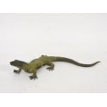 A Bergman lizard, cold painted, stamped Bergman....20cm long