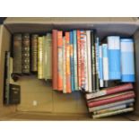 Box of books, including early (?) Harry Potter, children's annuals, etc