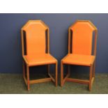 A pair of contemporary side chairs