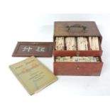 A bone and bamboo mahjong set