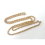 A 9ct gold rope chain necklace, 17.07g