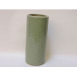 A celadon vase with scrolling flowers, 29cm high