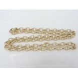 A 9ct gold belcher chain necklace, 37.84g