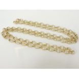 A 9ct gold belcher link chain necklace, 47.37g