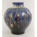 A Sèvres high fired porcelain vase,attributed to Ernest Chaplet, 1894, the baluster vase with an