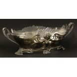 A WMF silver-plated centrepiece,pierced with a lady and flowers, moulded '331',46.5cm wide