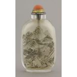 A inside-painted glass Snuff Bottle, signed Ma Shaoxuan (1867-1939), dated dongzhi (winter