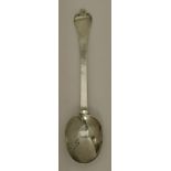 A late 17th century small silver trefid spoon,possibly for a child,maker's mark unclear, possibly by