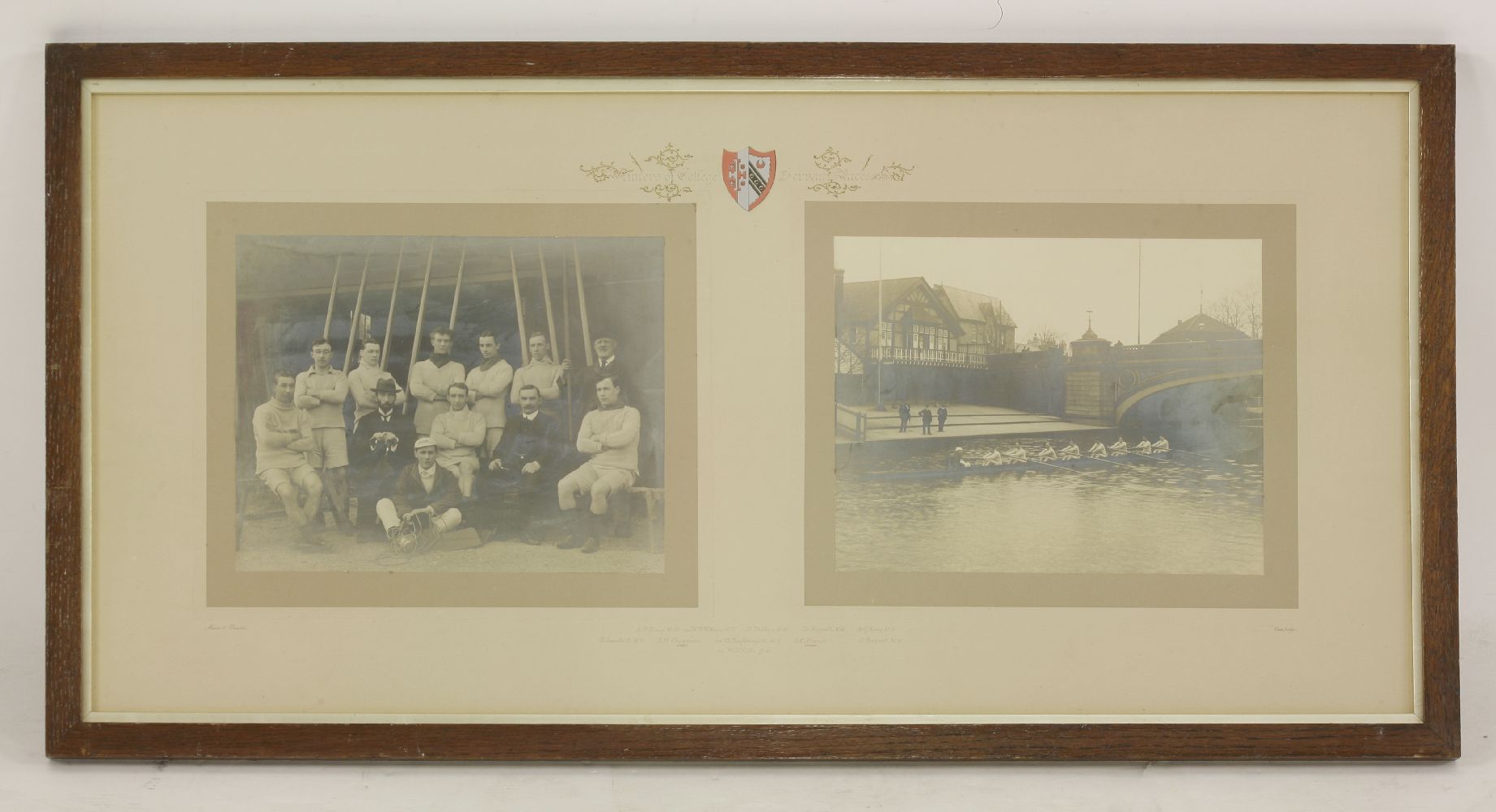 Rowing interest: six mounted and framed crew photographs, Trinity College Eight, 1906,Pembroke - Image 5 of 6