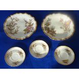 A pair of late 19th Century Royal Worcester blush porcelain Cabinet Plates,