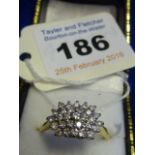 An 18 carat gold ladies Ring set with thirty diamonds