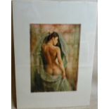 *A 20th Century Limited Edition Fine Art Print, three quarter length nude Study of a female,