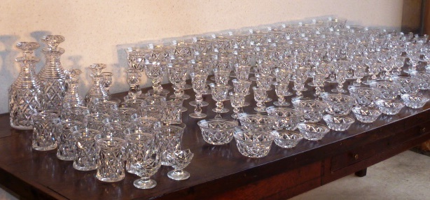 A large and very fine hand cut glass Drinking Suite, - Image 5 of 5