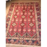 A hand knotted Kazak style Carpet,