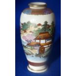 An early 20th Century Japanese Satsuma pottery Vase of baluster form,