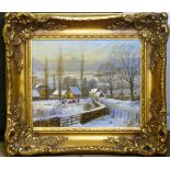 Anthony Buckley (British, 20th Century) a gilt framed Oil on Artists Panel Study,