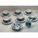 A selection of Meissen porcelain including six Tea Cups,