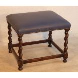 A late 17th Century style walnut Stool,