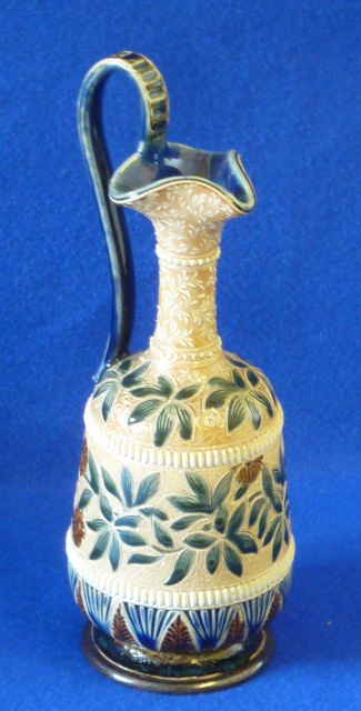 A Doulton Lambeth stoneware Ewer dated 1882,