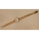 A ladies 9 carat gold Omega Wristwatch and Bracelet