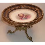 A 19th Century gilt metal mounted Sevres porcelain Cabinet Comport,