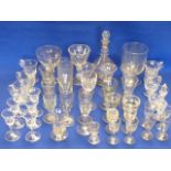 A selection of 19th and 20th Century glassware (mostly Liqueurs, Wines,